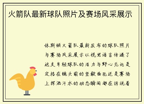 火箭队最新球队照片及赛场风采展示